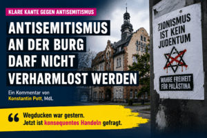 Antisemitismus an der Burg Giebichenstein darf nicht länger verharmlost werden