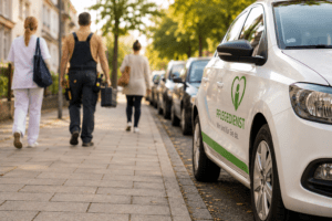 Kostenloses Parken zuerst für Pflegedienste, Hebammen und Handwerker